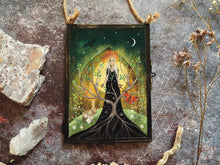 Load image into Gallery viewer, Spring goddess,  illustration,  vintage metal frame
