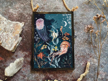 Load image into Gallery viewer, Jellyfish ocean art, framed.
