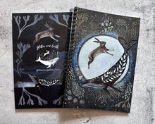 Load image into Gallery viewer, Whale and hare - a5 - lined/plain pages

