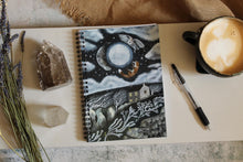 Load image into Gallery viewer, Ocean moon cottage, spiral bound, plain/lined
