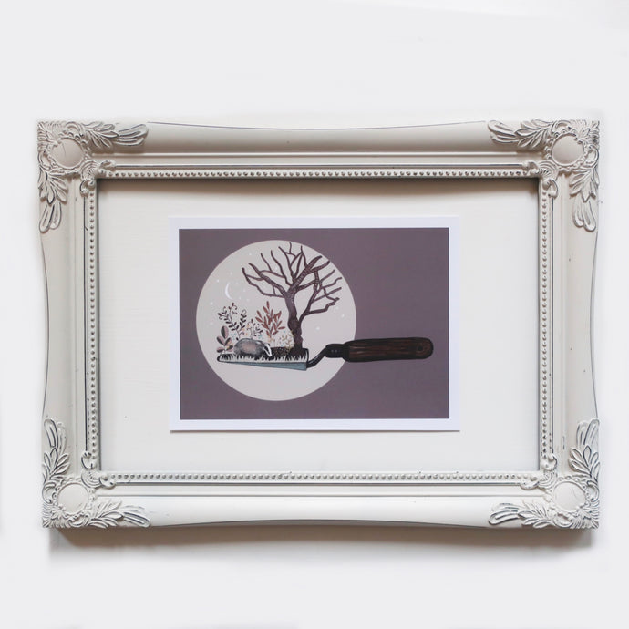 Badger garden print