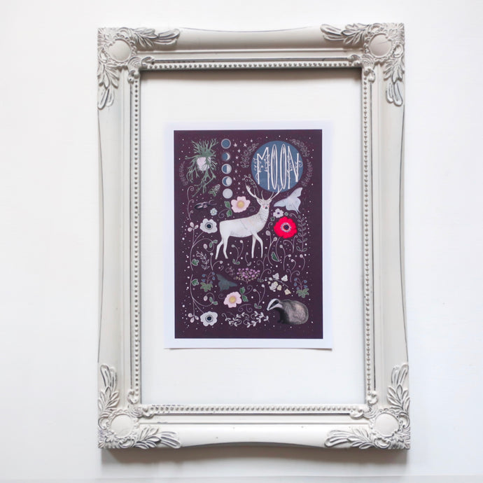 Stag moon print