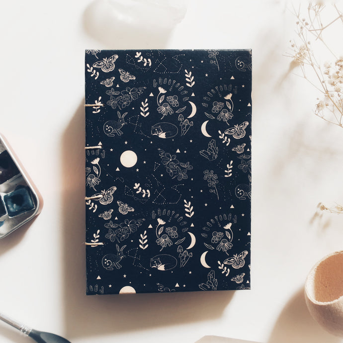 Hand bound celestial notebook