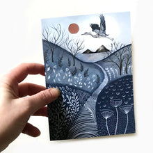 Load image into Gallery viewer, Heron greeting card
