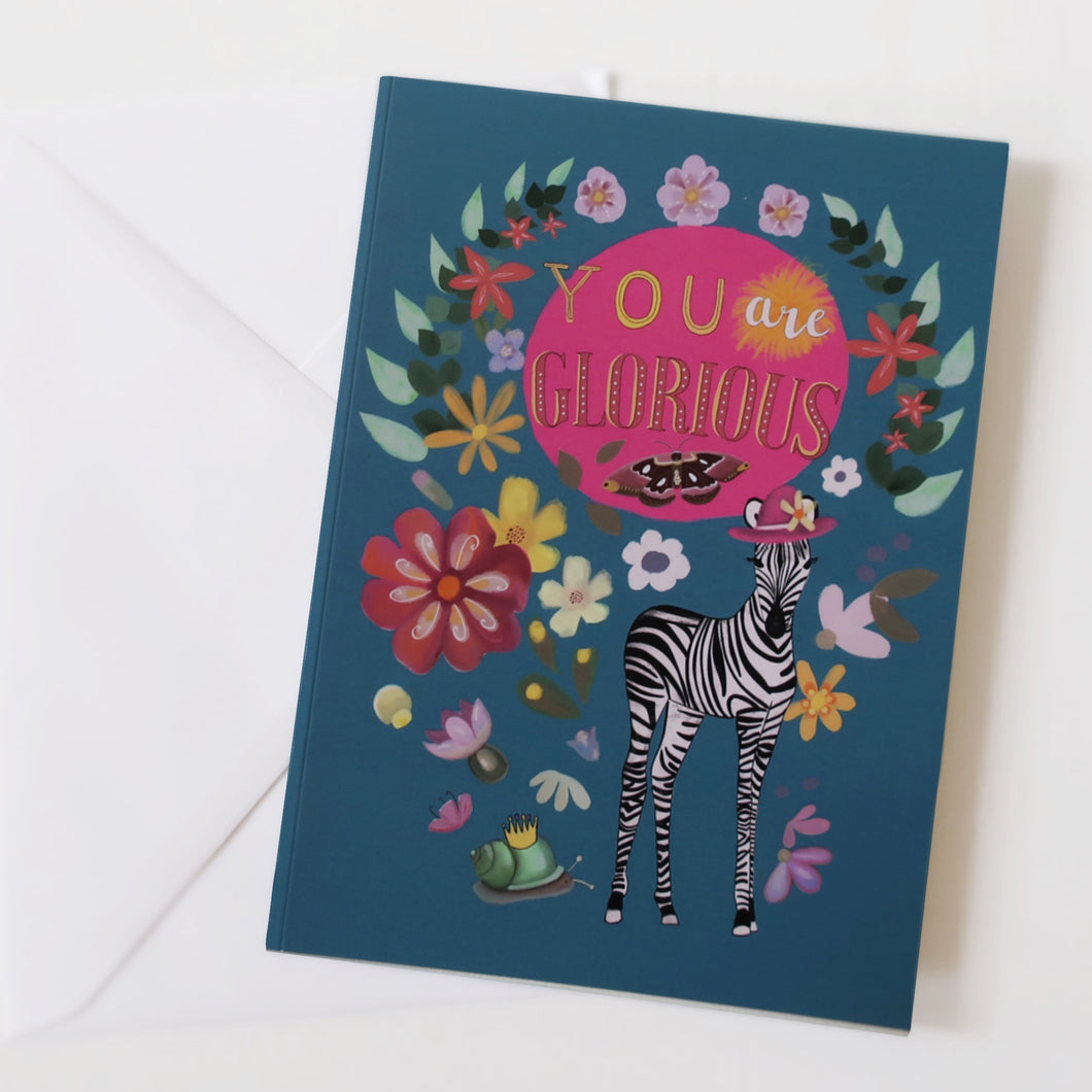You are glorious - zebra card