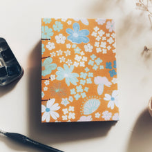 Load image into Gallery viewer, Retro floral hand-bound watercolour sketchbook

