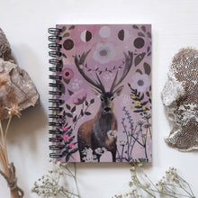 Load image into Gallery viewer, A stag with moon phases in the background

