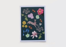 Load image into Gallery viewer, Hare and flowers print
