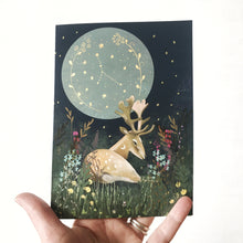 Load image into Gallery viewer, Deer and moon card
